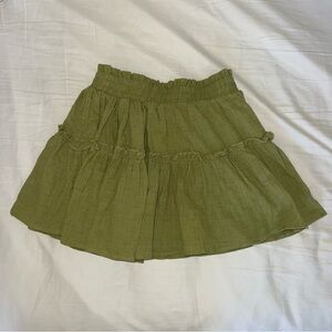 Forever 21 Green 2 Tier Mini Skirt